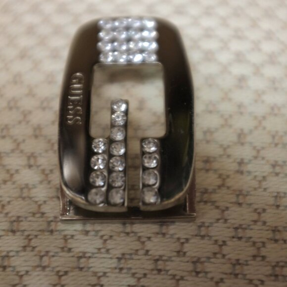 COPY - Guess Logo Belt Buckle with Rhinestone Embellishments - Picture 5 of 5